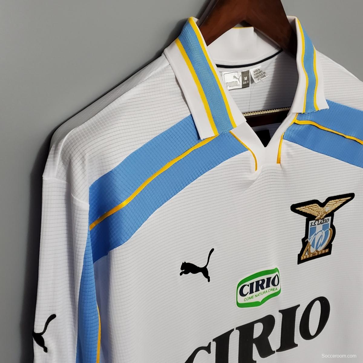 Retro 00/01 Lazio Long sleeve away Soccer Jersey