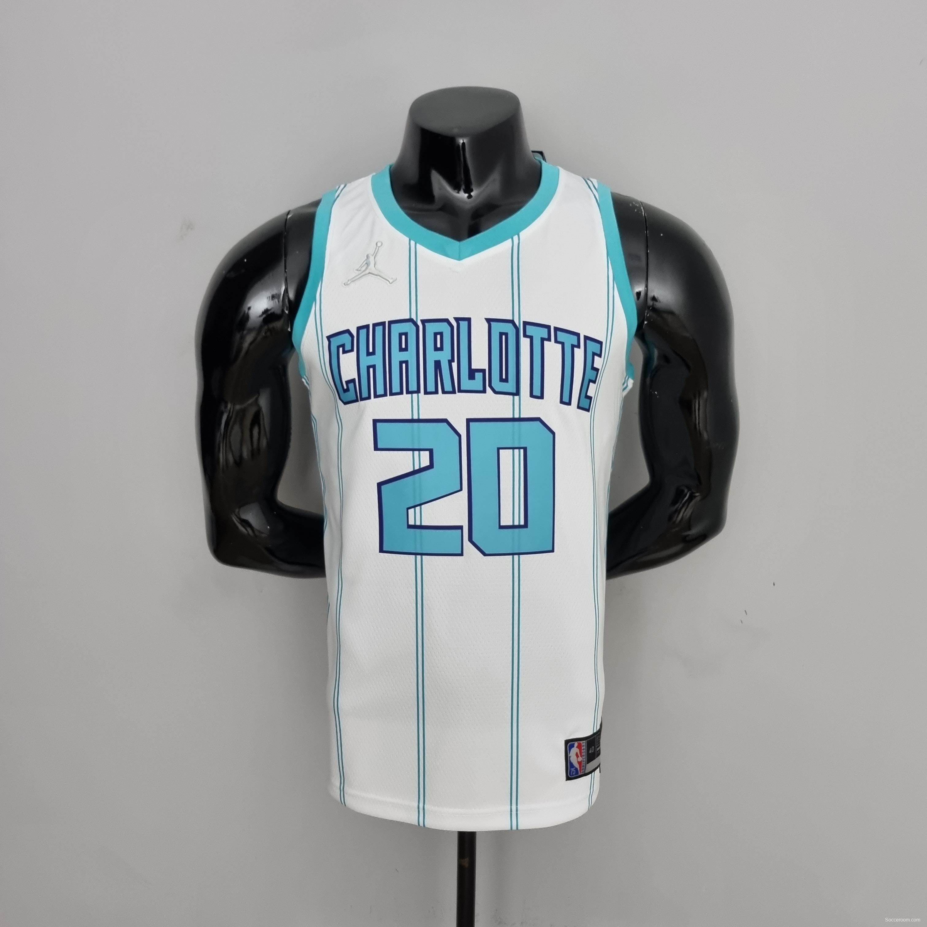 75th Anniversary Hayward #20 Charlotte Hornets White NBA Jersey