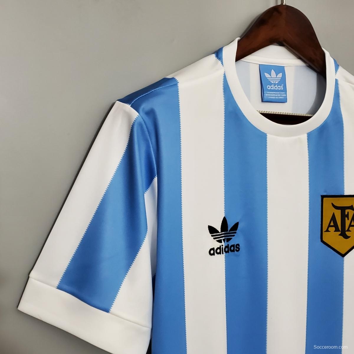 Retro 1978 Argentina home Soccer Jersey