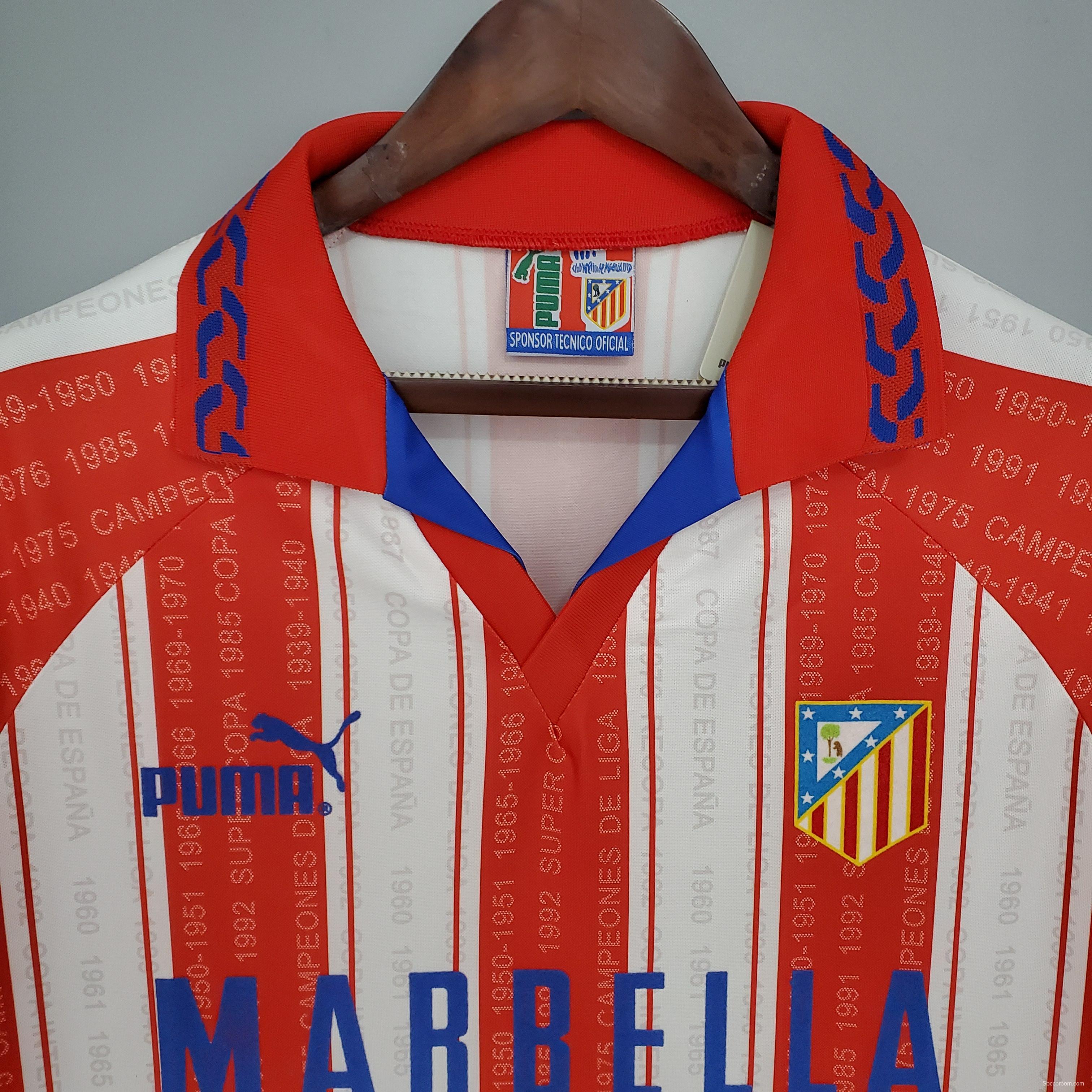 Retro Atletico Madrid 95/96 home Soccer Jersey