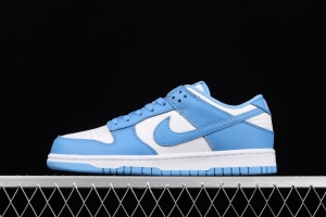 NIKE DUNK Low University Blue White Blue North Carolina White Blue Slam Dunk Series low side Leisure Sports Skateboard shoes DD1391-102