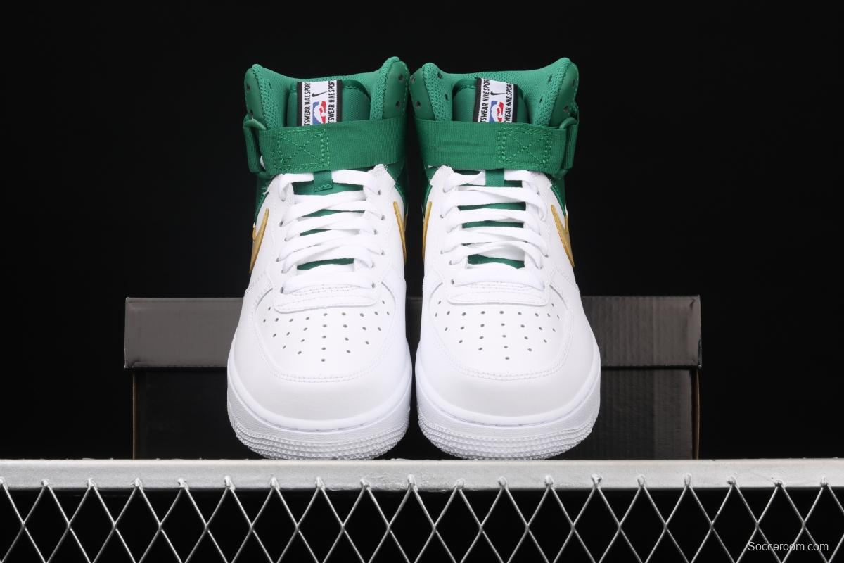 NIKE Air Force 1 High LV8 NBA joint name silk stitching high-top casual board shoes BQ4591-100