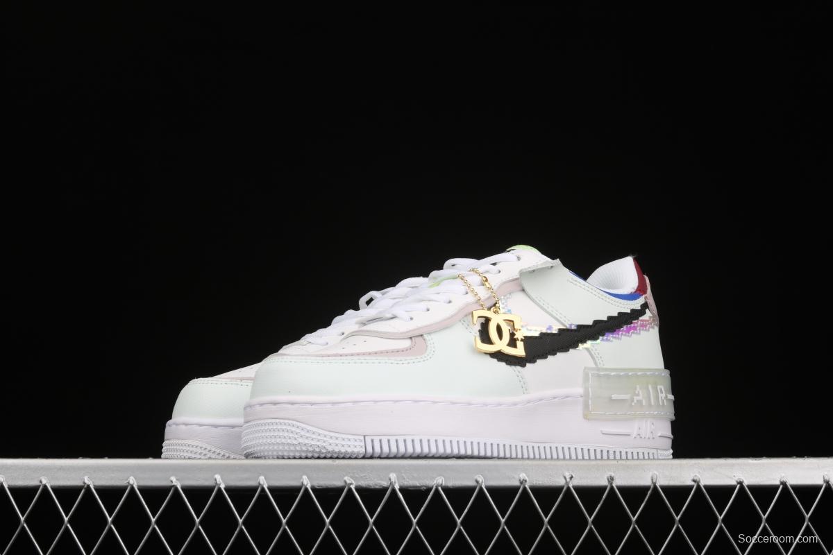 NIKE Air Force 1 ShAdidasow light weight heightened low-top board shoes CV8480-300