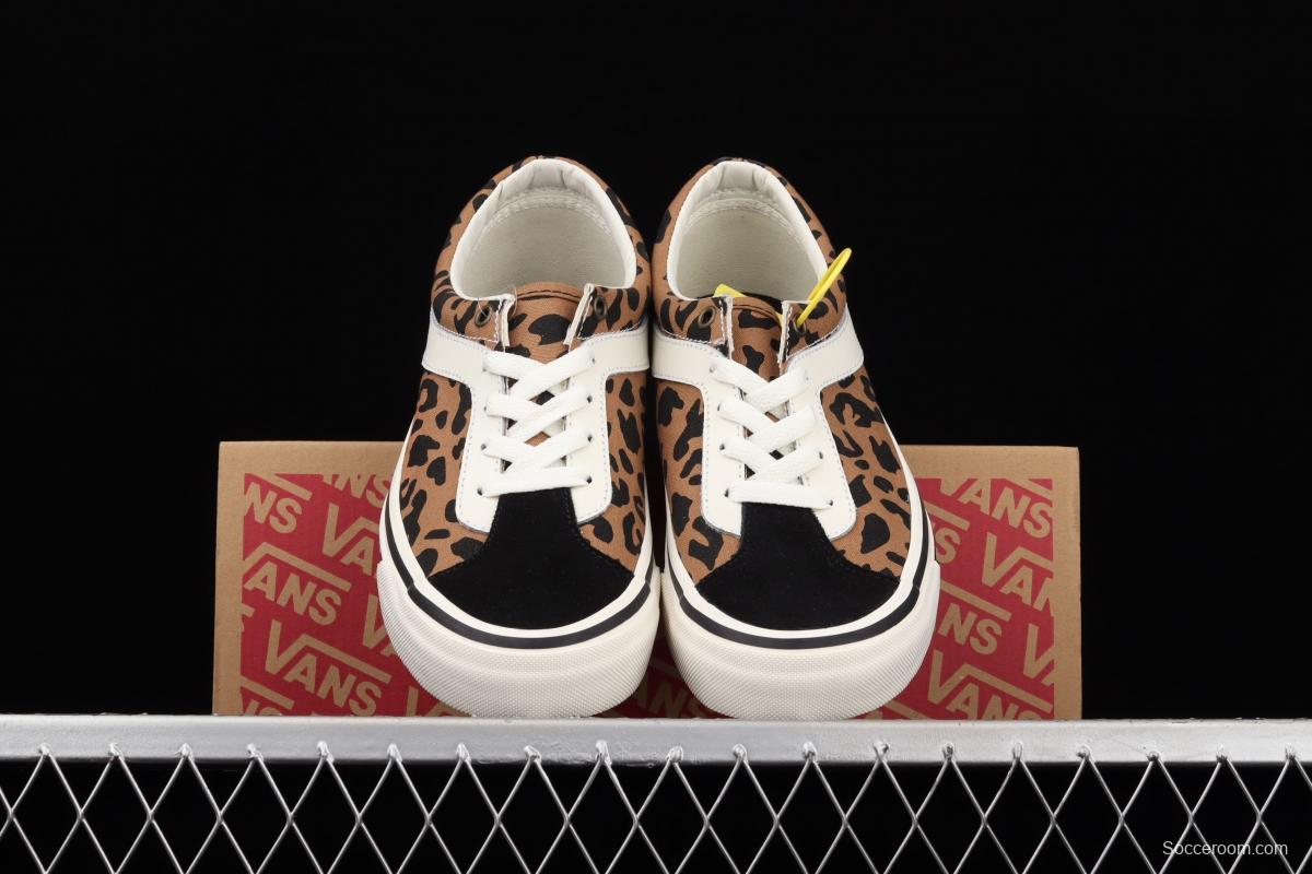 Vans Bold IN Anna classic retro leopard-print checkerboard leisure sports skateboard shoes VN0A3WLPR6R