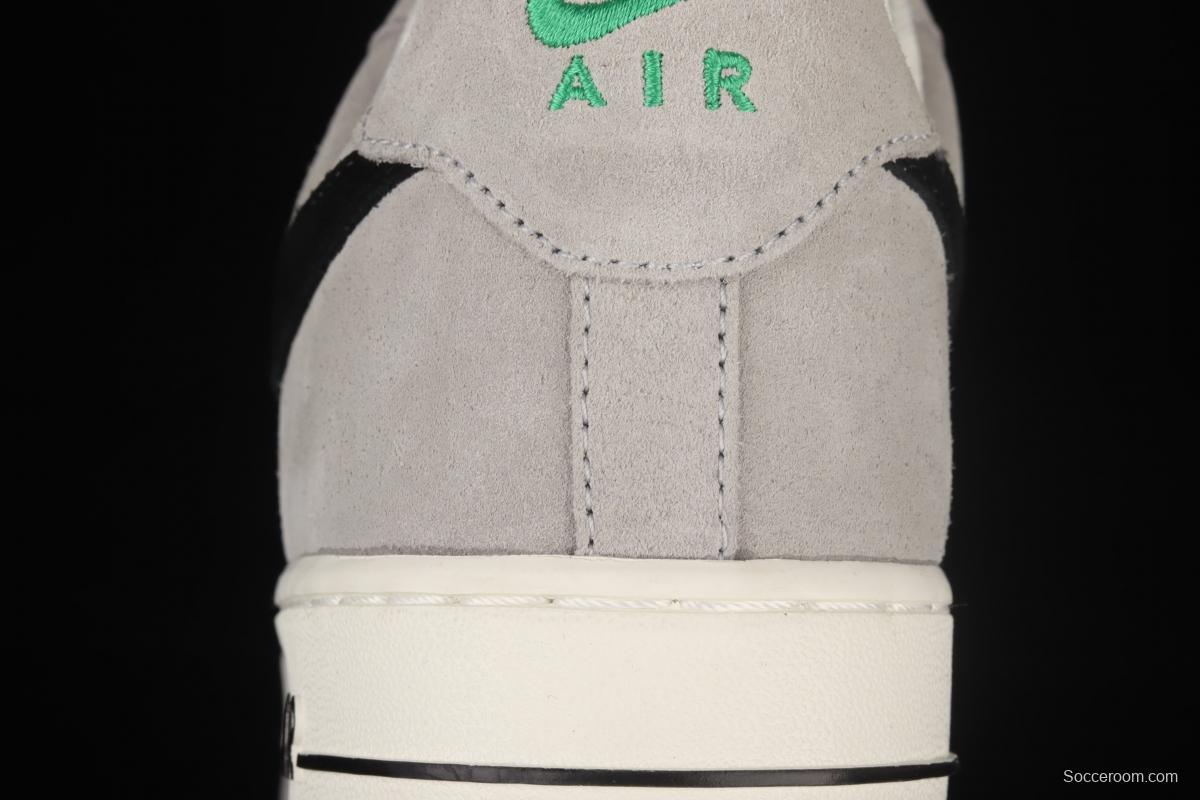 NIKE Air Force 1x 07 Low black, gray and green color matching low-top casual board shoes DQ2396-026