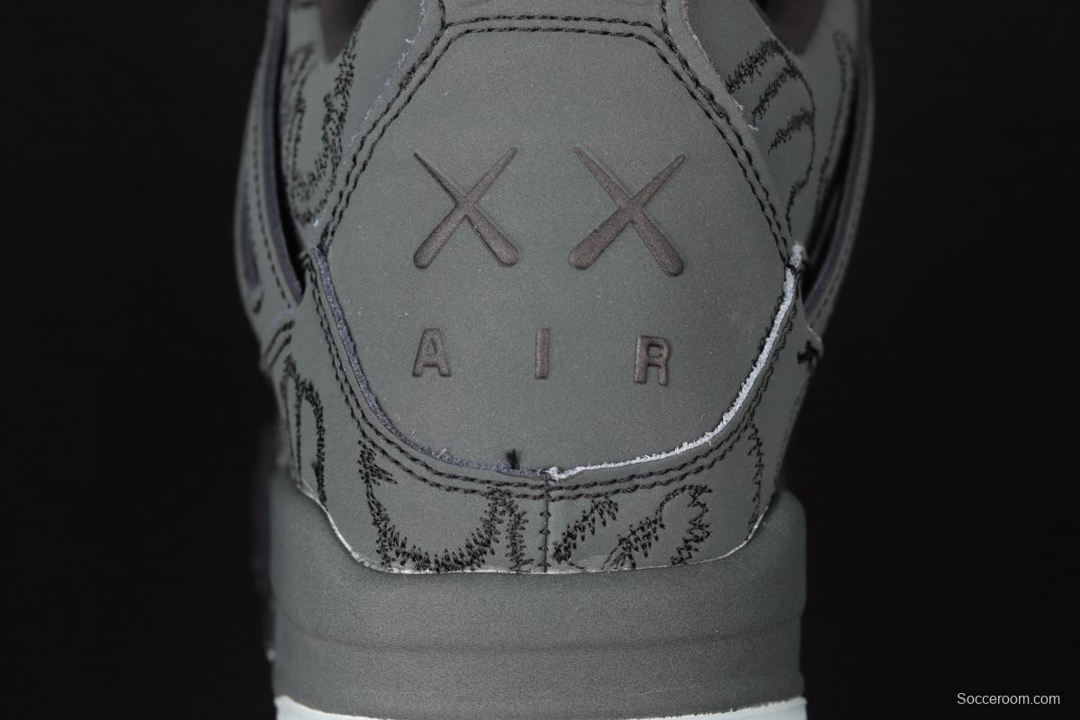 Kaws x Air Jordan 4 Black AJ4 black suede luminous limited edition 930155-001