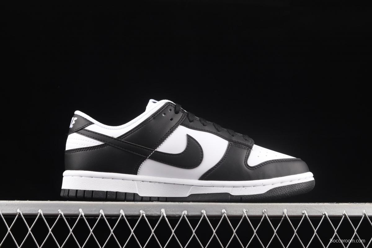 NIKE DUNK Low Next Nature White/Black Environmental Protection Series Black and White Panda 2.0 Leisure Skateboard shoes DD1873-102