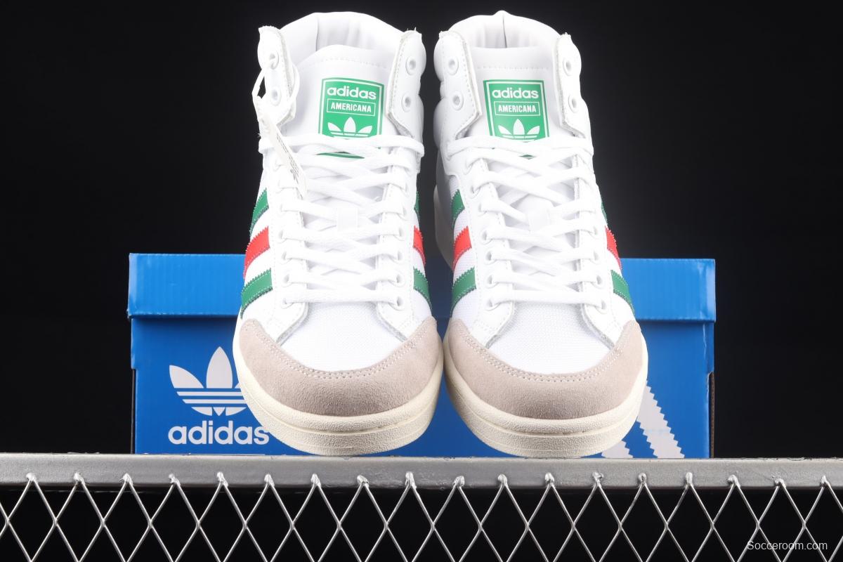 Adidas Originals Americana Hi EF2805 clover breathable fabric face campus wind high upper board shoes