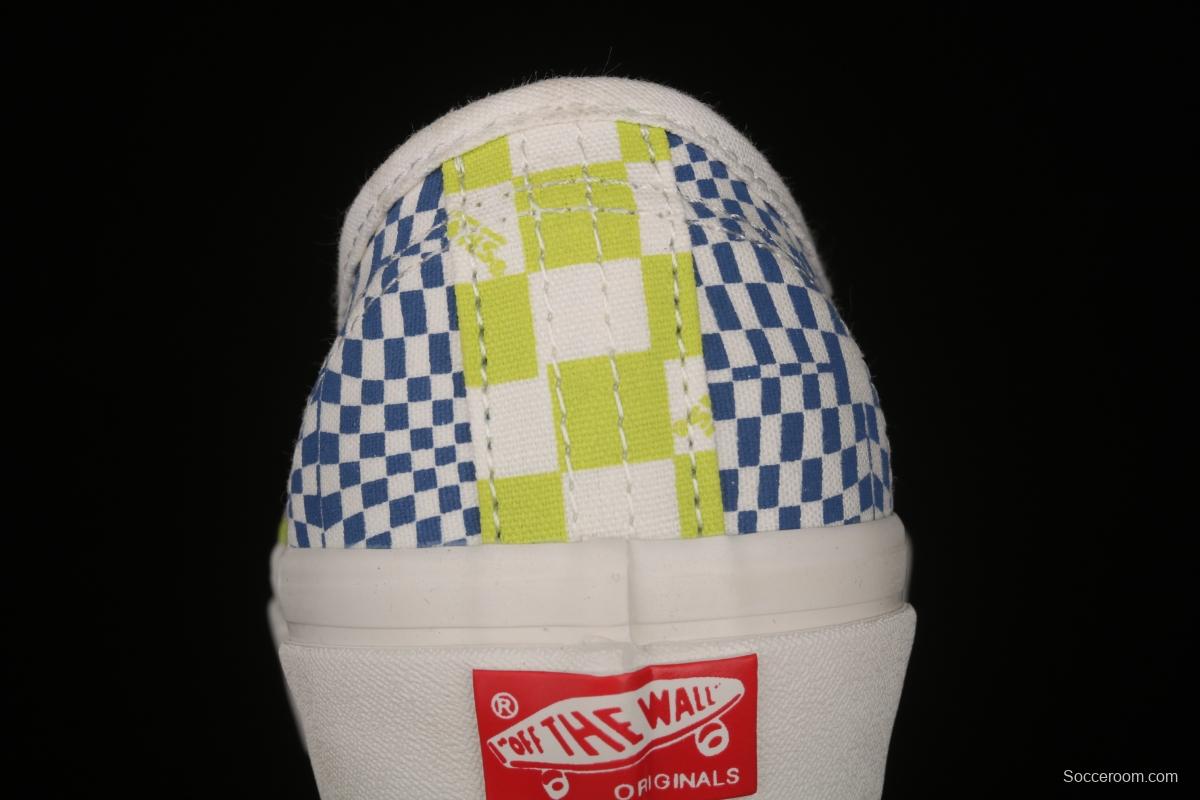 Vans Vault OG Authentic Lx high-end branch line impact color checkerboard retro low-side canvas skateboard shoes VN0A4BV91XQ1