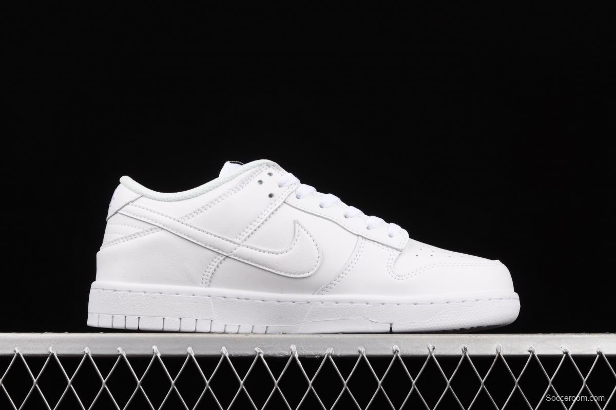 NIKE SB DUNK Low Prm pure white color SB buckle rebound fashion leisure board shoes DD1503-109