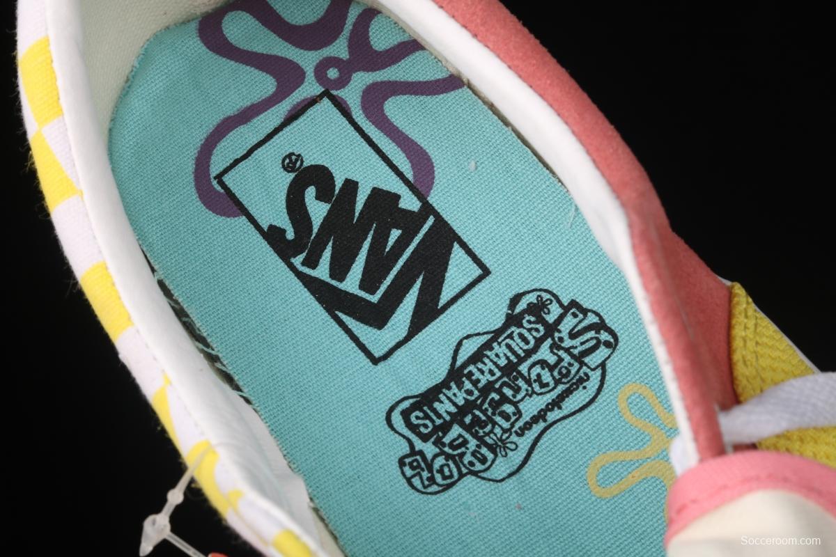 Vans Era SpongeBob theme animation joint series pie star mandarin duck pink yellow low-top casual board shoes VN0A54F19ES