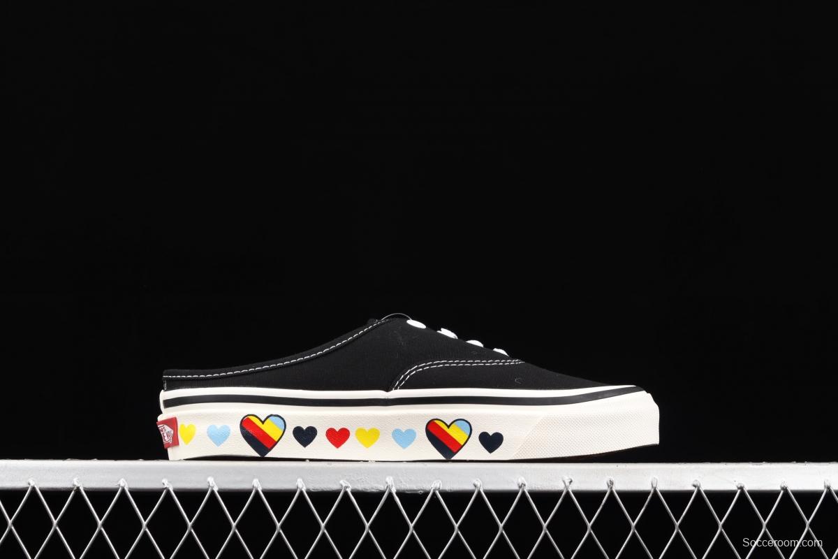 Vans Authentic Anaheim Valentine's Day Limited black and white love leisure half-drag VN0A54F7585