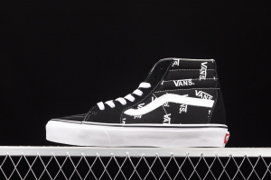 Vans SK8-Hi classic black and white letters logo high top casual board shoes VN0A4U3CTDW