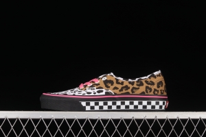 Vans Authentic Vance Leopard pattern customized popular style low upper board shoes VN0A4BV5VBR