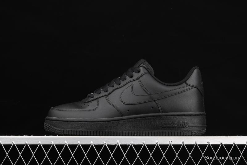 NIKE Air Force 1x07 all-black low-top leisure sports board shoes 315122-001