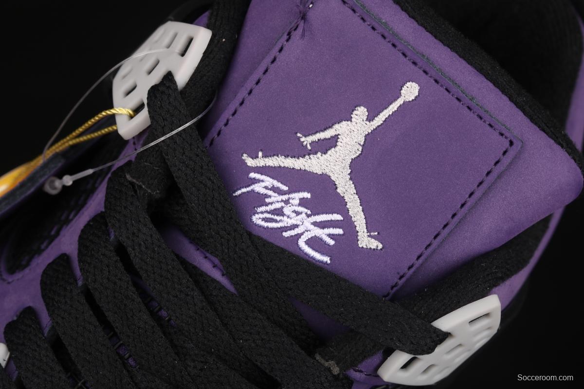 Air Jordan 4 Retro suede black purple 308497-408