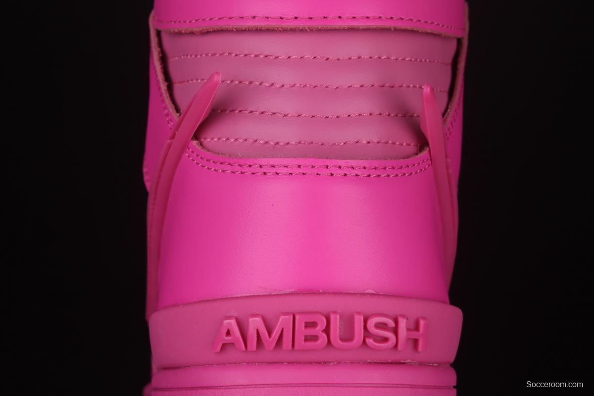 Ambush x NIKE DUNK High joint style pink high-top casual board shoes CU7544-600