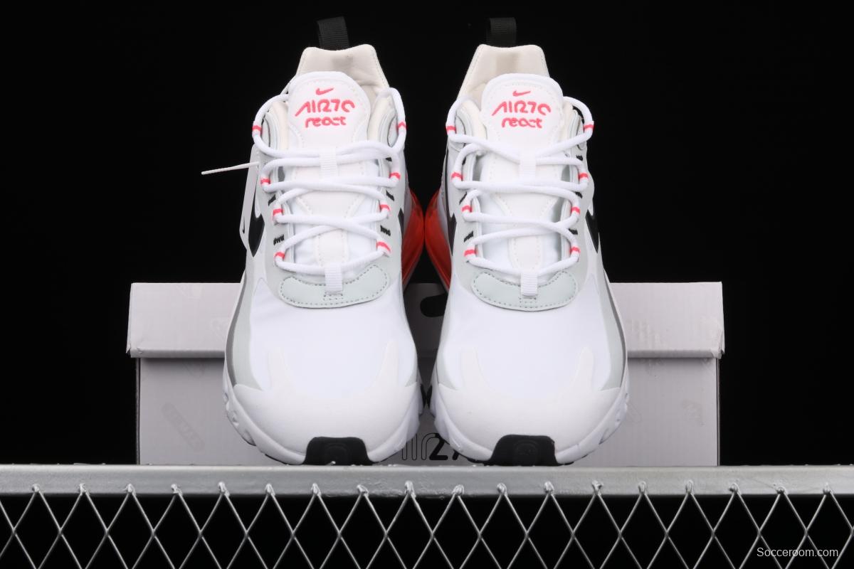 NIKE Air Max 270React new high-frequency mesh hollowing out function half-palm air cushion running shoes CT1280-100