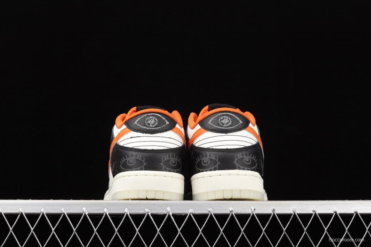 NIKE SB DUNK Low Halloween black, white and orange luminous Halloween SB rebound fashion casual board shoes DD3357-100