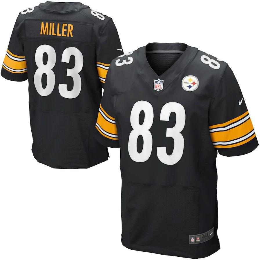 Men's Heath Miller Black Player Elite Team Jersey