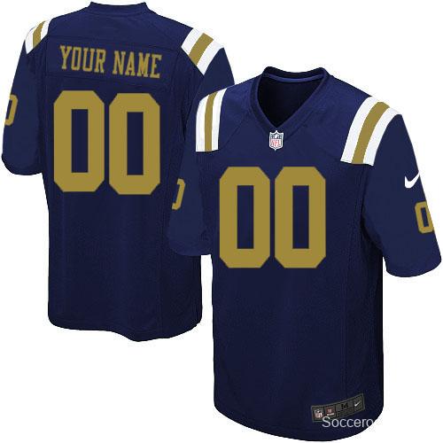 Youth Customized Navy Blue Alternate Team Jersey