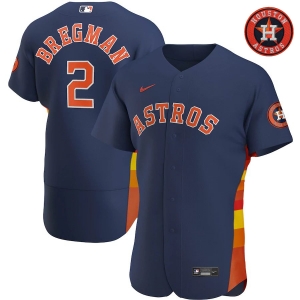 Men's Alex Bregman Navy Alternate 2020 Authentic Player Team Jersey