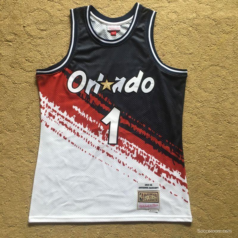 Men's Anfernee Hardaway Black And White Retro Classic Team Jersey