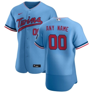 Men's Light Blue 2020 Alternate Authentic Custom Team Jersey