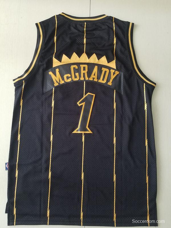 Tracy McGrady 1 1998-99 Throwback Classics Black Golden Edition Jersey