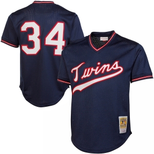 Men's Kirby Puckett Navy 1985 Cooperstown Collection Mesh Batting Practice Throwback Jersey