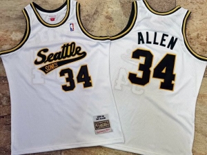 Men's Ray Allen White Retro Classic Team Jersey