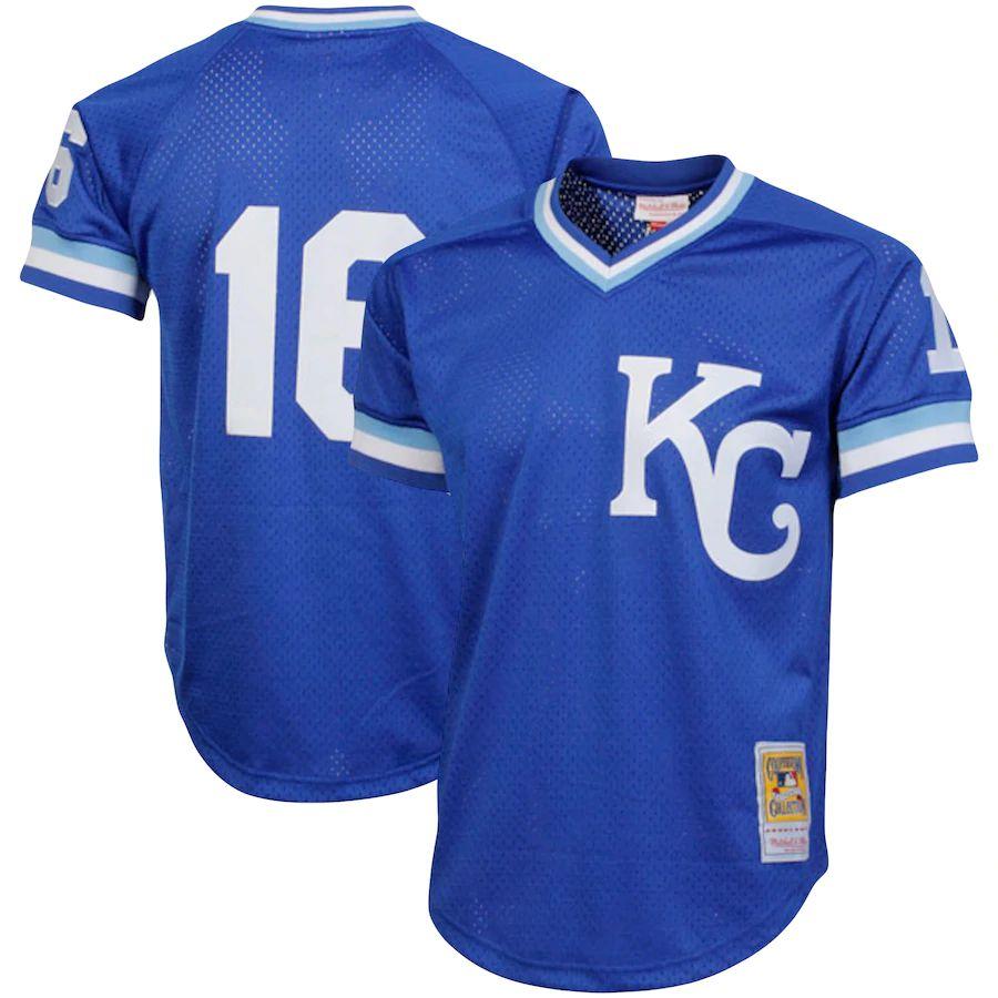 Men's Bo Jackson Royal Cooperstown Collection Mesh Batting Practice Throwback Jersey