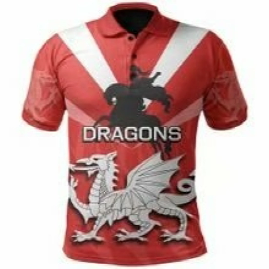St George Illawarra Dragons 2021 Mens Football Polo Shirt