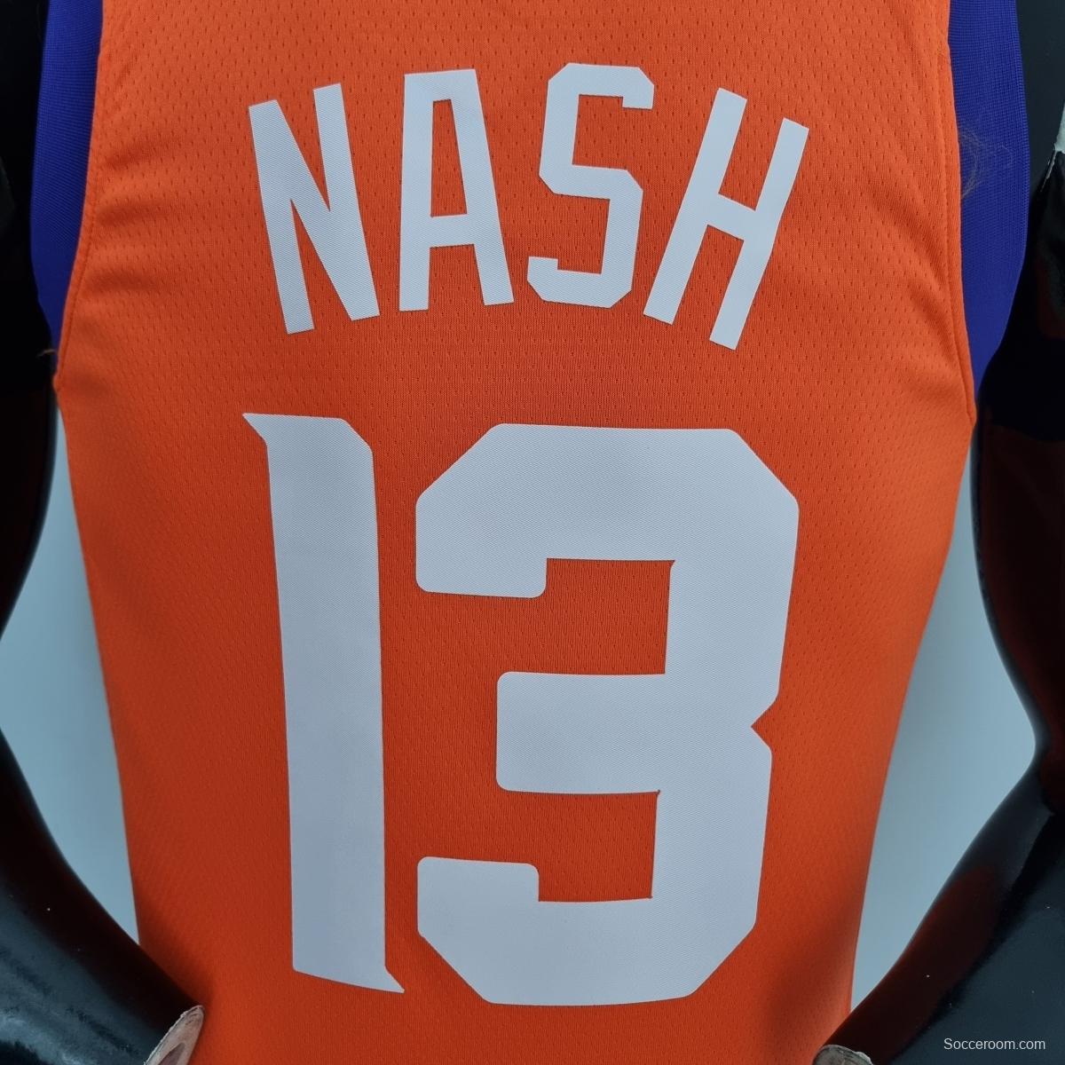 75th Anniversary NASH#13 Phoenix Suns Jordan Theme Orange NBA Jersey