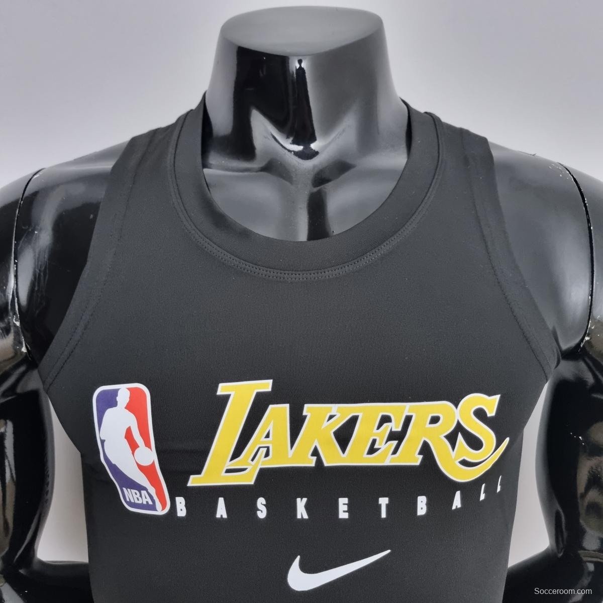 Mens Nike Lakers Black T-shirts #K000145