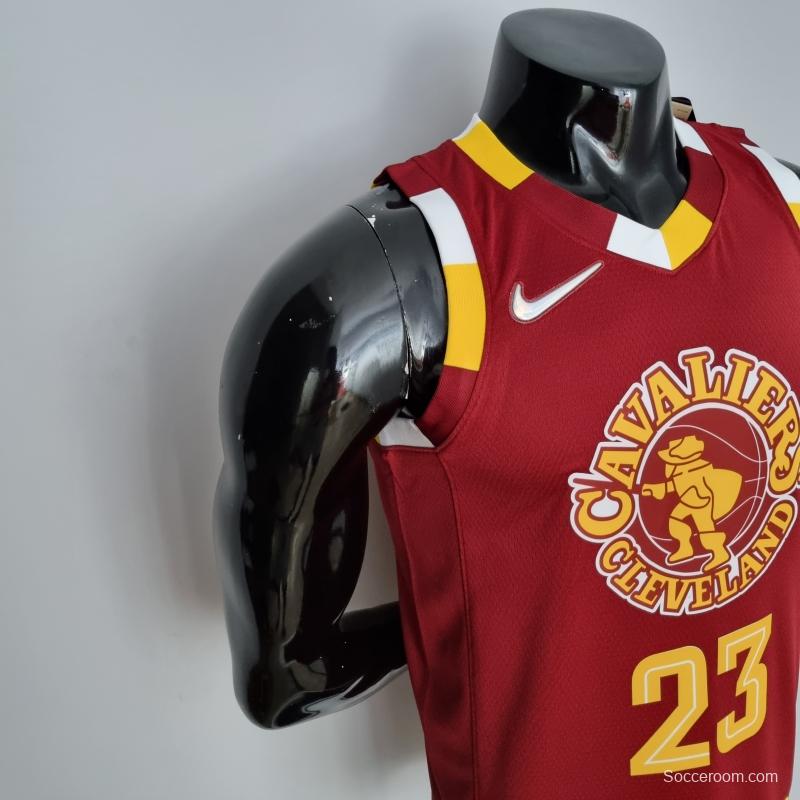 2022 Cleveland Cavaliers JAMES#23 Urban Edition Red NBA Jersey