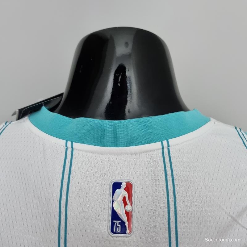 75th Anniversary BALL #1 Charlotte Hornets White NBA Jersey