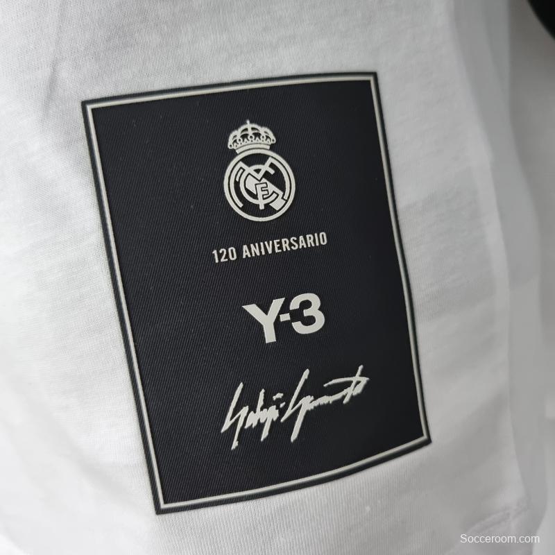 22/23 Real Madrid Y3 White T-Shirts #0056