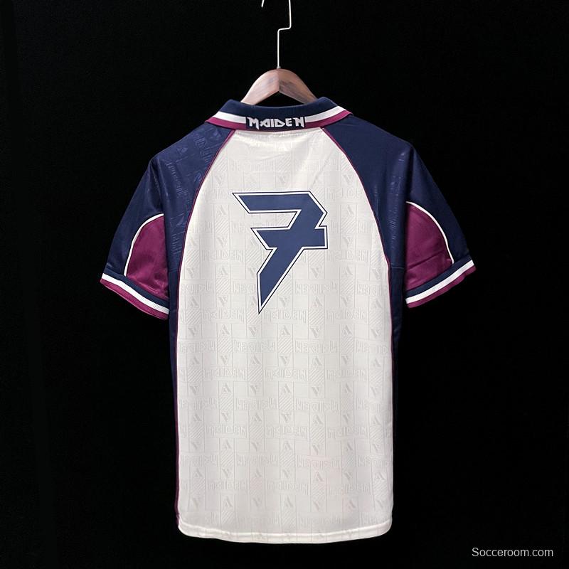 Retro 1999 West Ham Iron Maiden Away Soccer Jersey