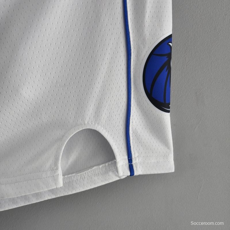 Dallas Mavericks NBA Shorts White