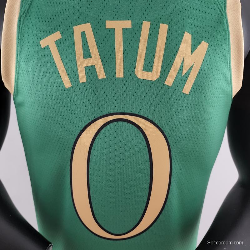 2020 Tatum #0 Boston Celtics City Edition Green NBA Jersey