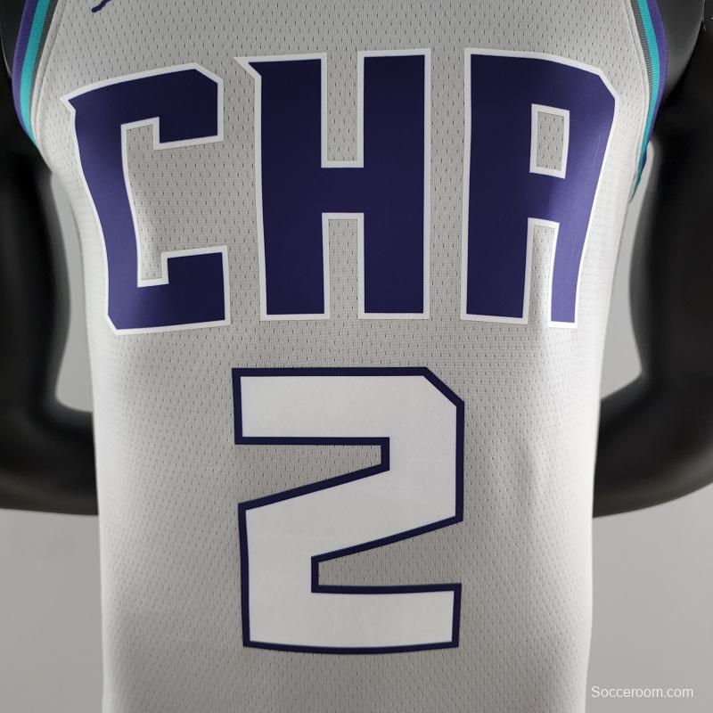 2019 Ball#2 Charlotte Hornets Grey NBA Jersey