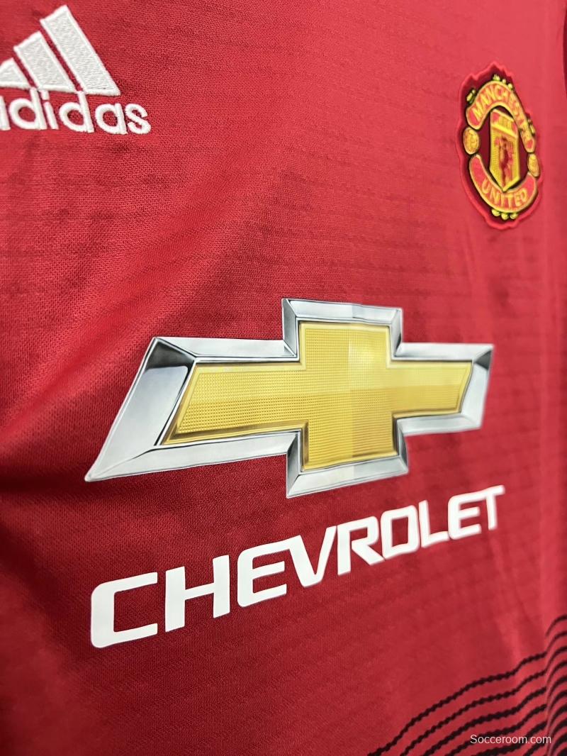 Retro 18/19 Manchester United Home Soccer Jersey