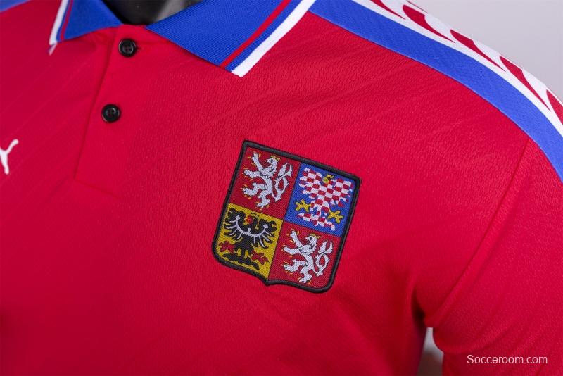 Retro 1996 Czech Republic Home Soccer Jersey