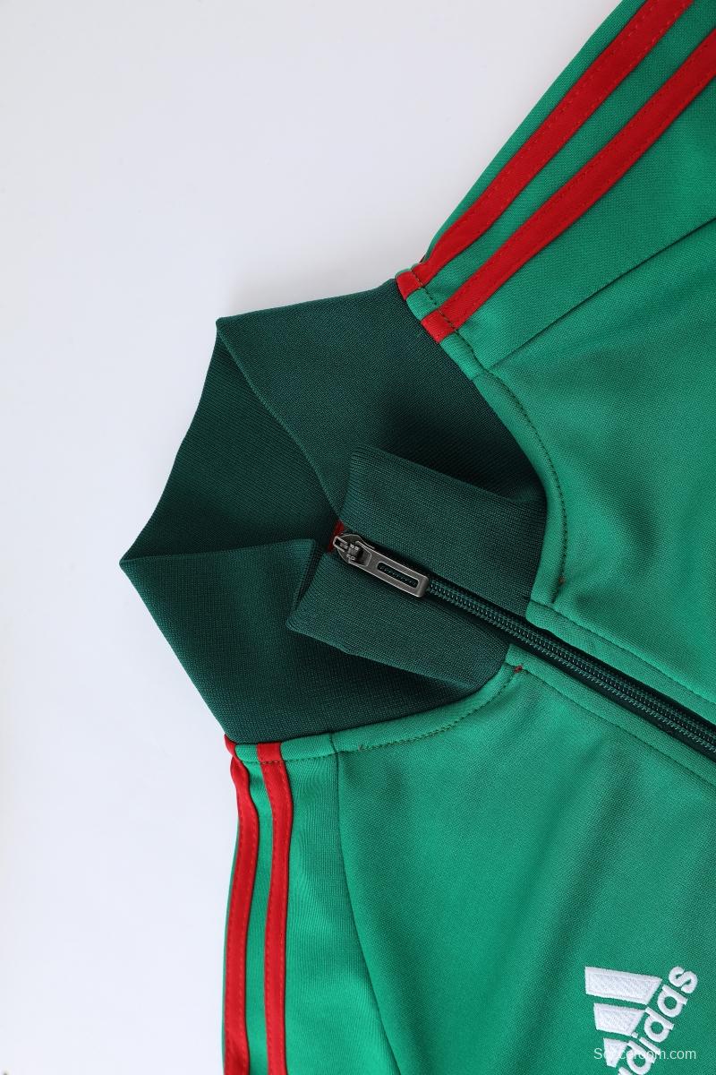 2022 Mexico Green Full Zipper Tracksuit