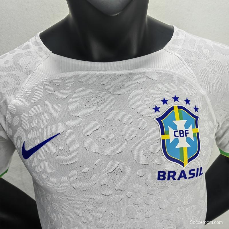 Player Version 2022 Brazil White Jersey Special Version