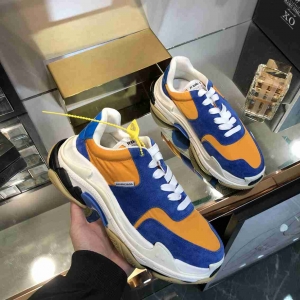 Men/Women Balenciaga Triple S Sneaker Navy/Brown Item 6380340