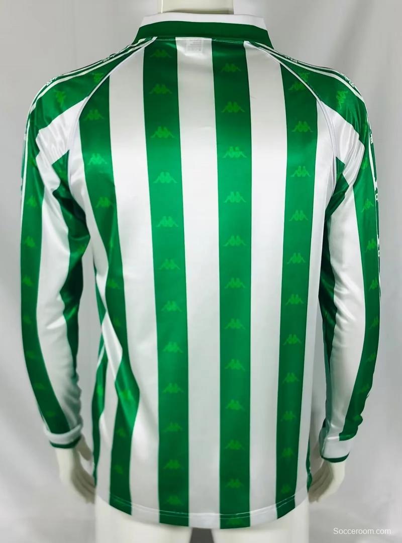 Retro 95/96 Real Betis Home Long Sleeve Jersey