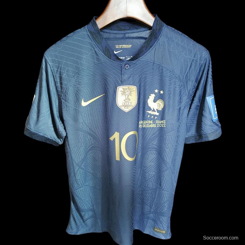 Player Version 2 Stars 2022 France Home Final Match Jersey