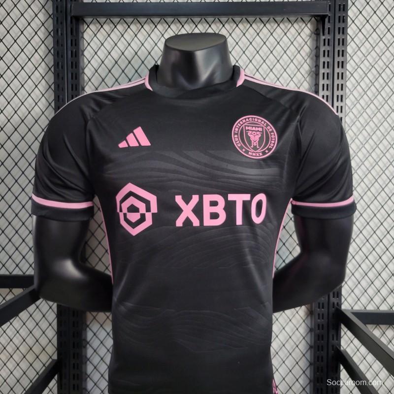 Player Version 23-24 Inter Miami Away Black Jersey